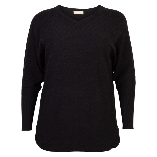 Cassiopeia Tinetta Dame Bluse Plus Size - Black