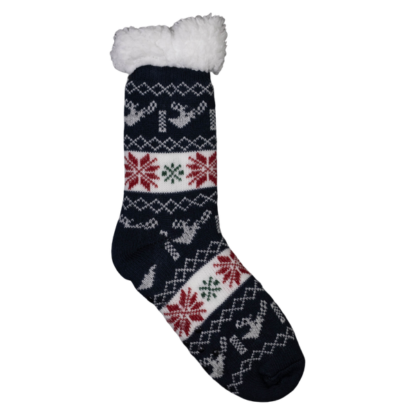 Anyway Unisex Strømper m. fleece - Navy-Hvid