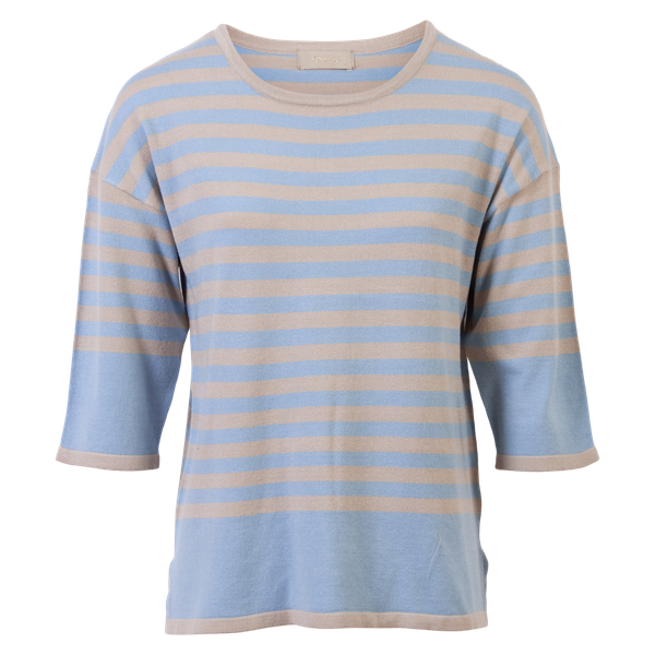 Cassiopeia Dame Bluse Plus Size - Blue Combi