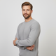 Marcus Langdon Herre Striktrøje - Lt. Grey Mix