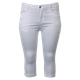 BS Jeans Dame Capri Plus Size - White