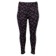 Anyway Dame Termoleggings m. fleece - Navy med print